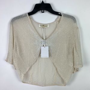 BHLDN Lotus Thread Valencia  Silk Beaded Jacket